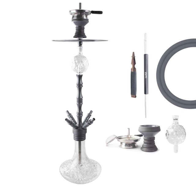 Luna Shisha Komplettset - Praedo 2.0 (Grau)