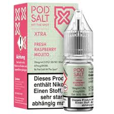 Pod Salt X Liquid - Fresh Raspberry Mojito 10ml 10mg/ml