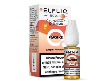 Elfliq by Elfbar Nikotinsalz - Peach Ice - Liquid 10mg / 10ml