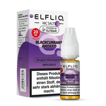 Elfliq by Elfbar Nikotinsalz - Blackcurrant Aniseed - Liquid 20mg / 10ml