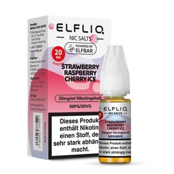 Elfliq by Elfbar Nikotinsalz - Strawberry Rasberry Cherry Ice - Liquid 20mg / 10ml