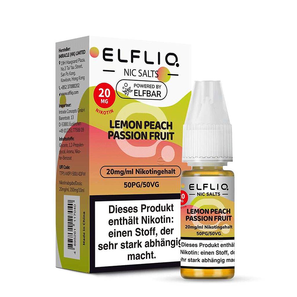 Elfliq by Elfbar Nikotinsalz - Lemon Peach Passionfruit - Liquid 20mg/ 10ml