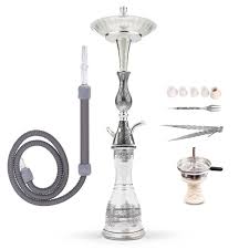 Luna Hookah Tradi Clear Silver