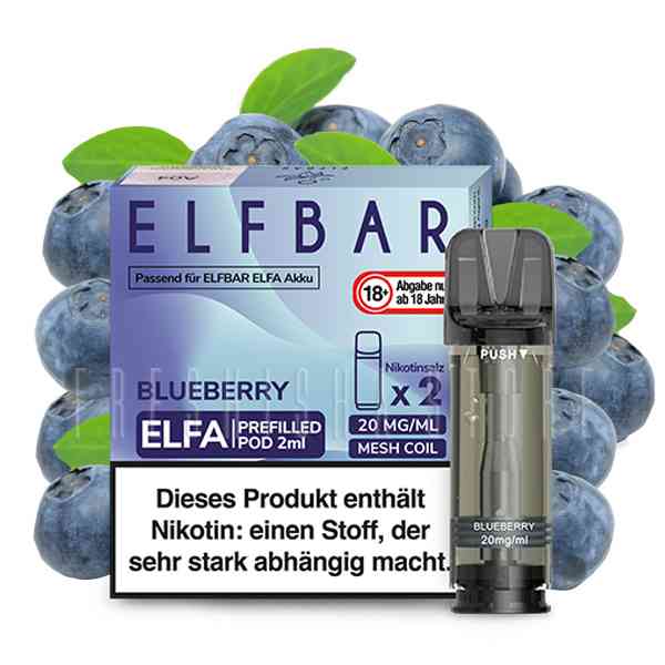 Elfbar - ELFA CP Prefilled Pod 2ml 20mg/ml (2 Stück) Blueberry