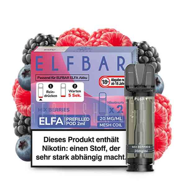 Elfbar - ELFA CP Prefilled Pod 2ml 20mg/ml (2 Stück) Mix Berries