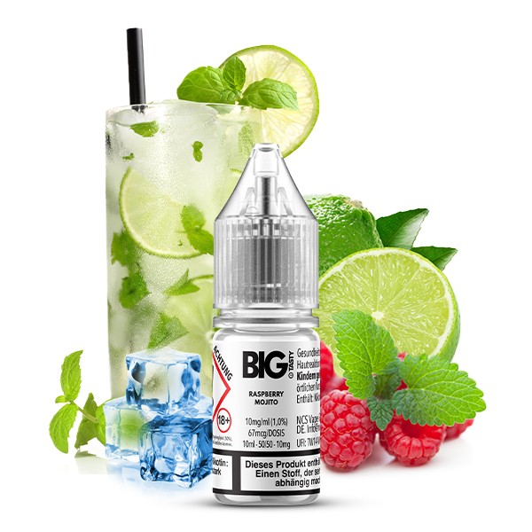 Big Tasty Nikotinsalz Liquid - Raspberry Mojito 10ml 10mg/ml