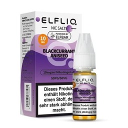 [2100000025787] Elfliq by Elfbar Nikotinsalz - Blackcurrant Aniseed - Liquid 10mg / 10ml