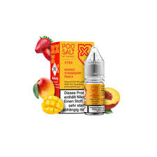 [2100000026012] Pod Salt Xtra Nikotinsalz - Mango Strawberry Peach - 20mg/10ml
