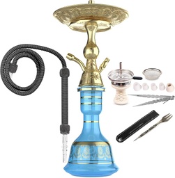 [2100000005154] Luna  Hookah - Small Tradi - Ocean Blue