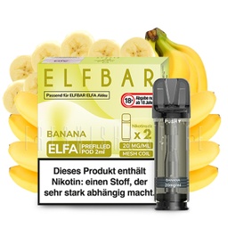 [2100000013524] Elfbar - ELFA CP Prefilled Pod 2ml 20mg/ml (2 Stück) Banana