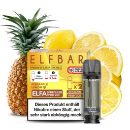 [2100000018116] Elfbar - ELFA CP Prefilled Pod 2ml 20mg/ml (2 Stück) Pineapple Lemon QI